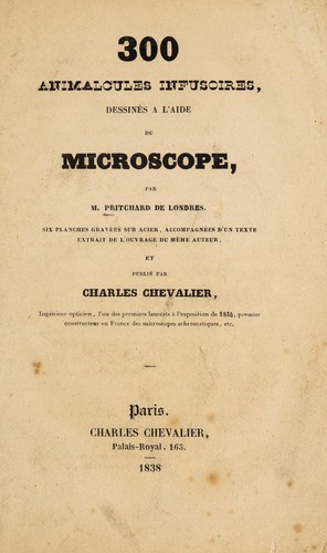 Cover for 300 animalcules infusoires, dessinés à l'aide du microscope