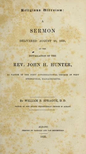 Cover for Religious ultraism