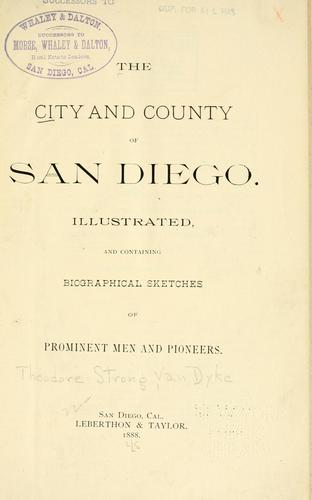 Cover for The city and county of San Diego