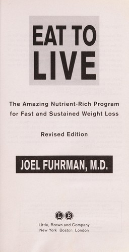 Cover for Eat to live