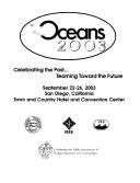 Cover for Oceans 2003: Celebrating the Past...Teaming Toward the Future