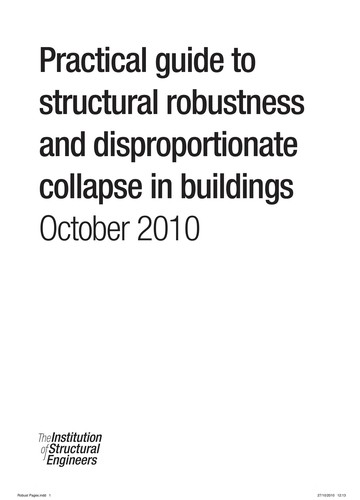 Cover for Practical guide to structural robustness and disproportionate collapse in buildings