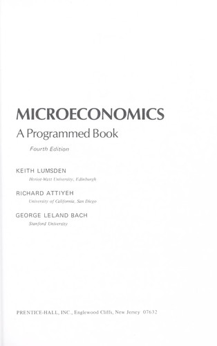 Cover for Microeconomics