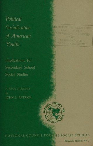 Cover for Political socialization of American youth