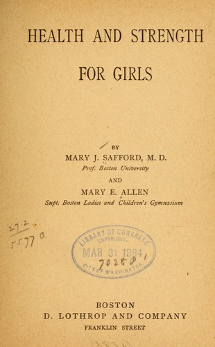 Cover for Health and strength for girls