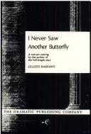 Cover for I Never Saw Another Butterfly (One Act)