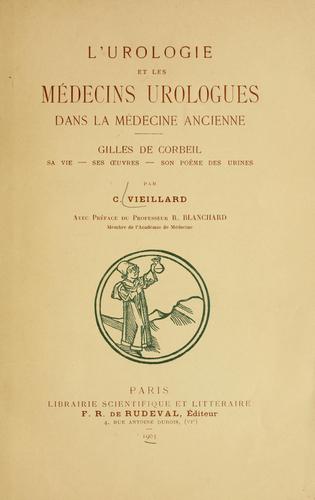 Cover for L'urologie et les médecins urologues dans la médecine ancienne
