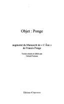 Cover for Objet : Ponge