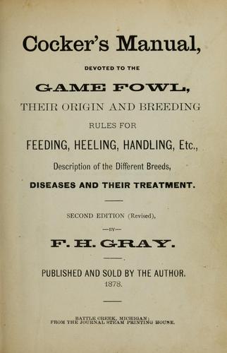 Cover for Cocker's manual
