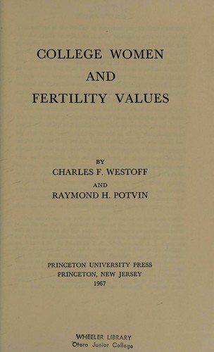 Cover for College women and fertility values