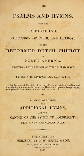 Cover for The Psalms and hymns