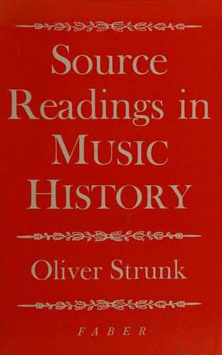 Cover for Source readings in music history