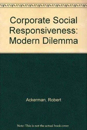 Cover for Corporate social responsiveness