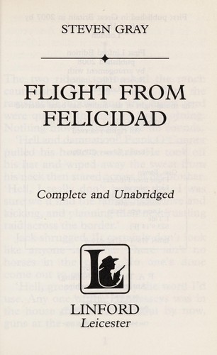 Cover for Flight from Felicidad