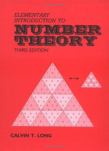 Cover for Elementary Introduction to Number Theory