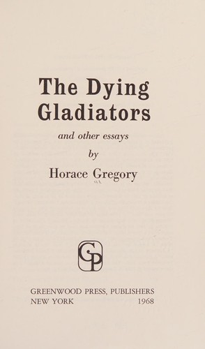 Cover for The dying gladiators