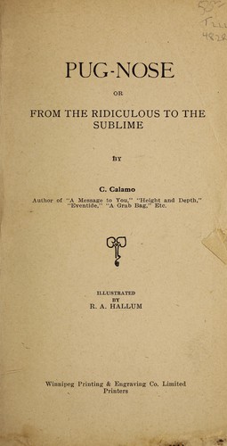 Cover for Pug-nose, or, From the ridiculous to the sublime