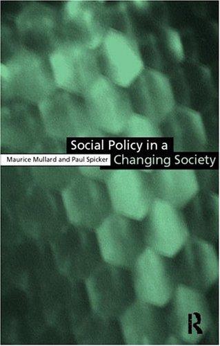 Cover for Social policy in a changing society