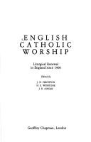 Cover for English Catholic worship