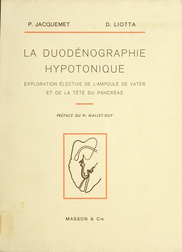 Cover for La duodénographie hypotonique