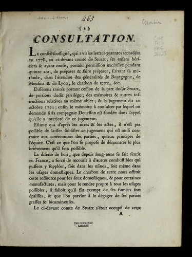 Cover for Consultation