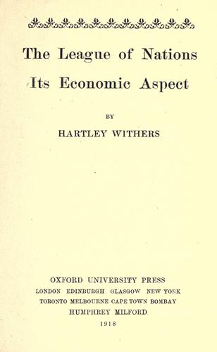 Cover for The league of nations
