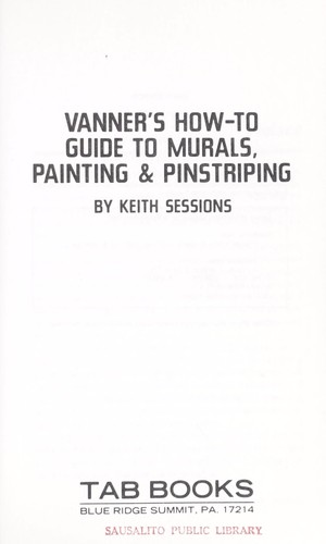 Cover for Vanner's how-to guide to murals, painting & pinstriping