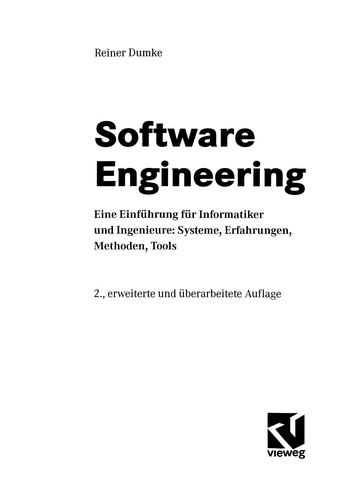 Cover for Software Engineering