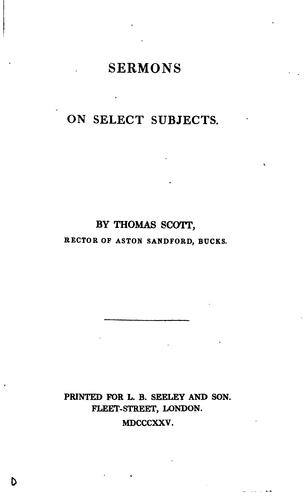 Cover for Sermons on select subjects