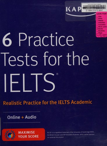 Cover for 6 practice tests for the IELTS