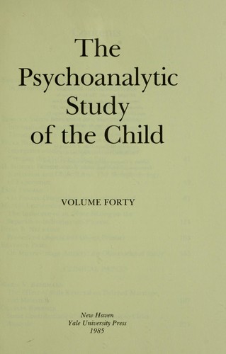 Cover for The Psychoanalytic Study of the Child