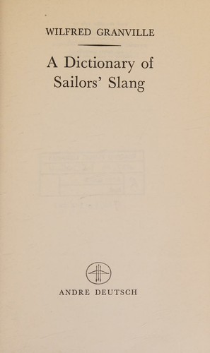 Cover for A dictionary of sailor's slang.