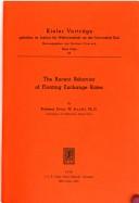 Cover for The recent behavior of floating exchange rates