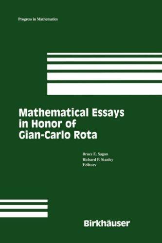 Cover for Mathematical essays in honor of Gian-Carlo Rota
