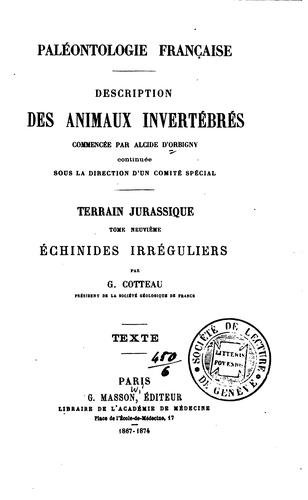 Cover for Paléontologie française: description des mollusques et rayonnés fossiles