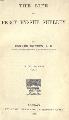 Cover for life of Percy Bysshe Shelley.
