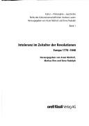 Cover for Intoleranz im Zeitalter der Revolutionen