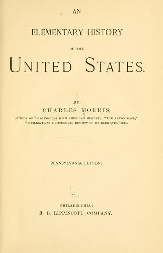 Cover for An elementary history of the United States
