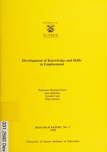 Cover for Development of knowledge and skills in employment