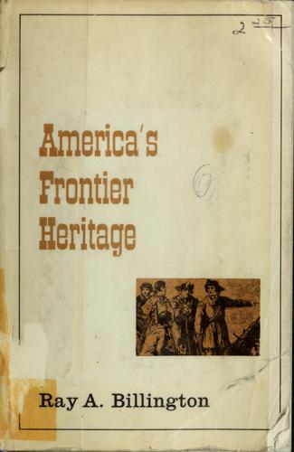 Cover for America's frontier heritage.