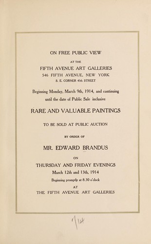 Cover for Rare and valuable paintings