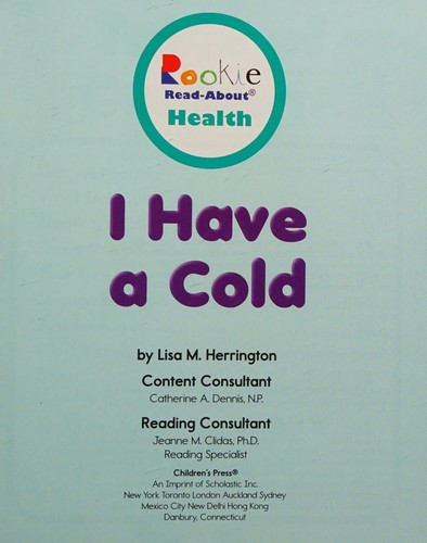 Cover for I Have a Cold