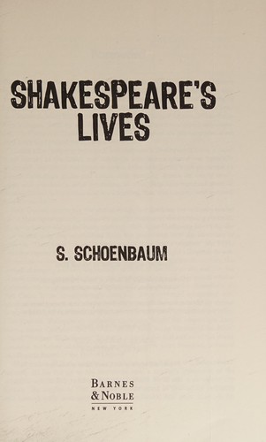 Cover for Shakespeare's Lives