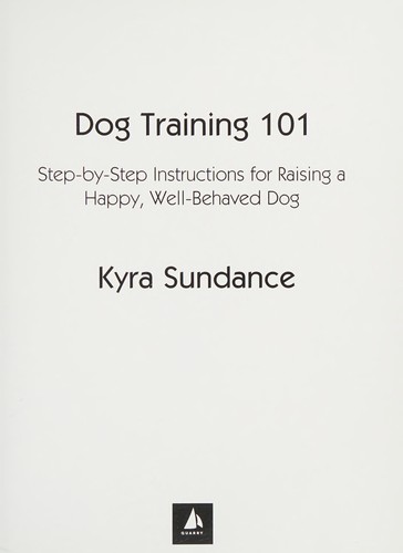 Cover for Dog training 101