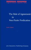 Cover for The role of agreement in non-finite predication