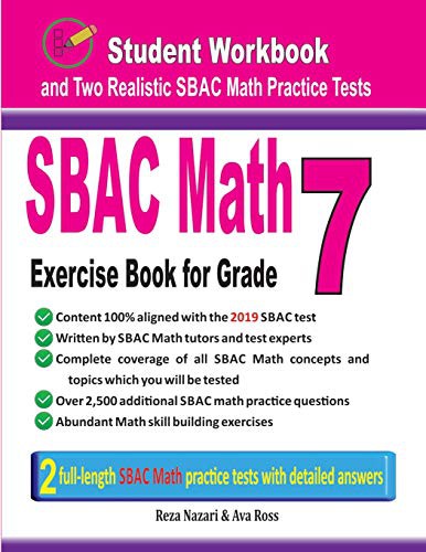 Cover for SBAC Math Exercise Book for Grade 7