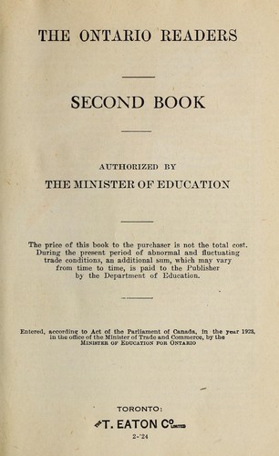 Cover for The Ontario readers