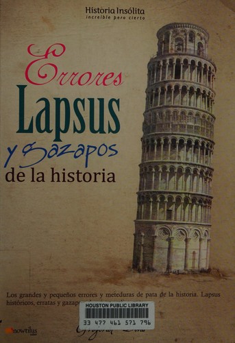 Cover for Errores, lapsus y gazapos de la historia