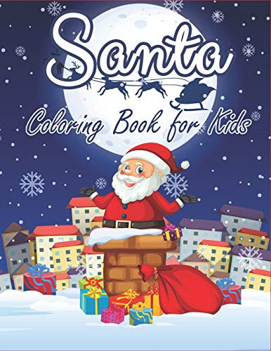 Cover for Santa Coloring Book for Kids