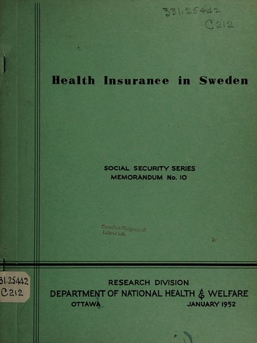 Cover for Health insurance in Sweden.